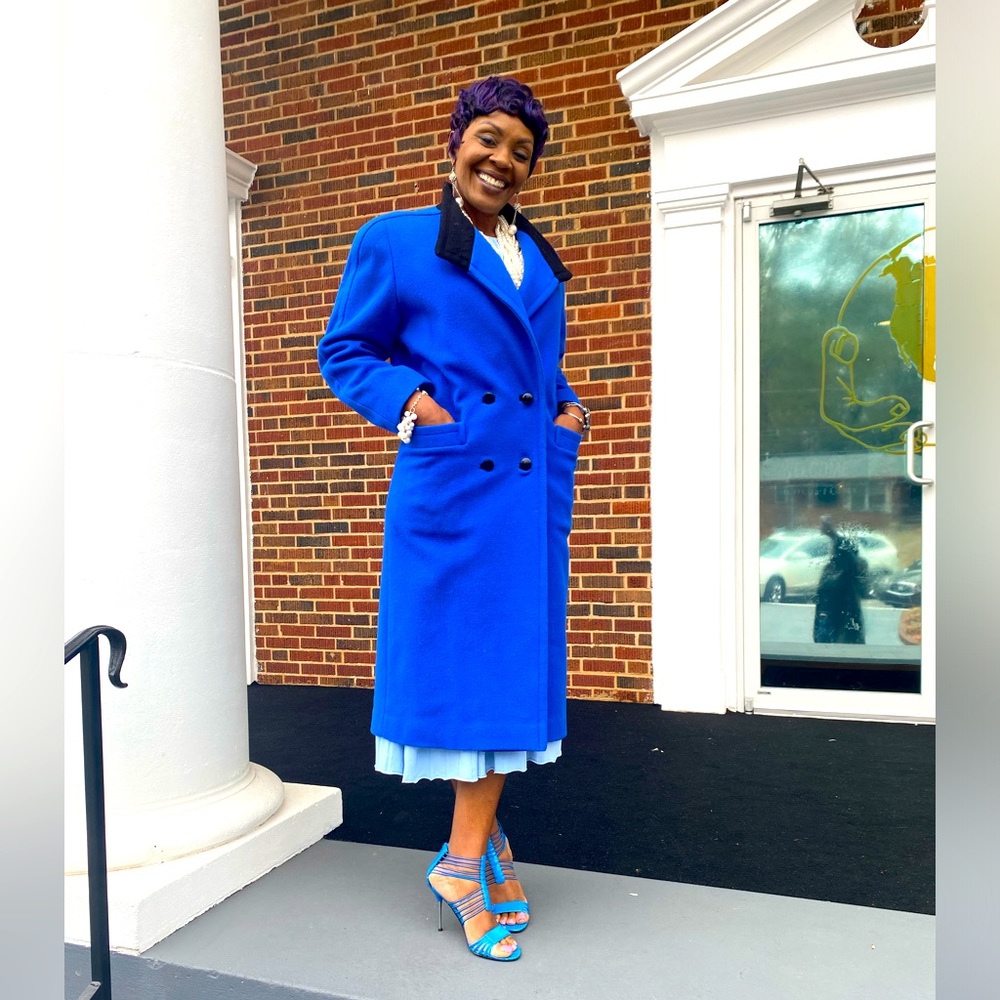 Vintage Wool Double Breasted Trench Coat Jacket